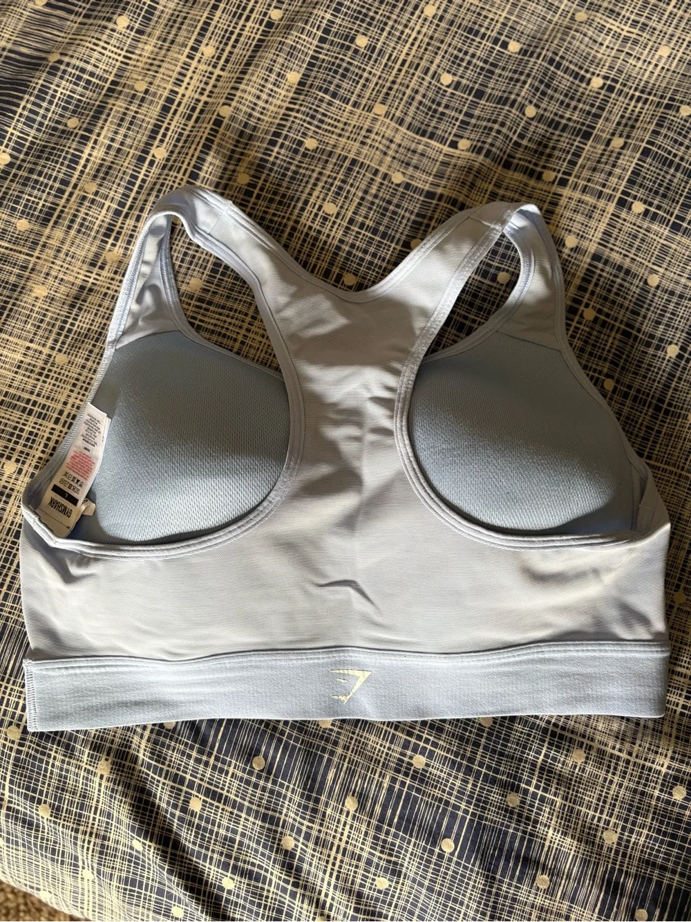 Light Blue Women's Racerback Sports Bra - Brand Gymshark
